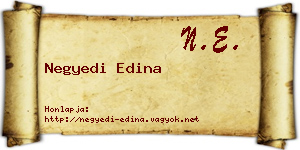 Negyedi Edina névjegykártya